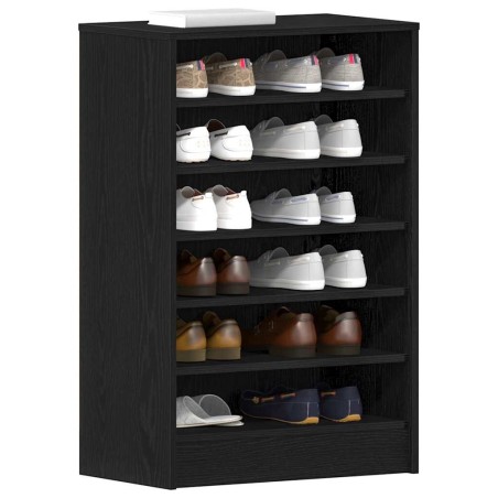 Meuble à chaussures Chêne noir 60x35x92 cm en bois d'ingénierie 