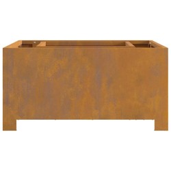 Foyer carré 60x60x30 cm en acier résistant aux intempéries 