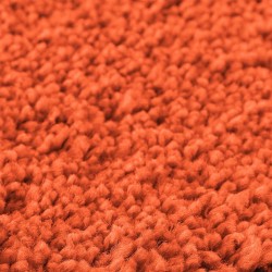 Tapis de bain rectangulaire orange 60x90 cm en polypropylène antidérapant 