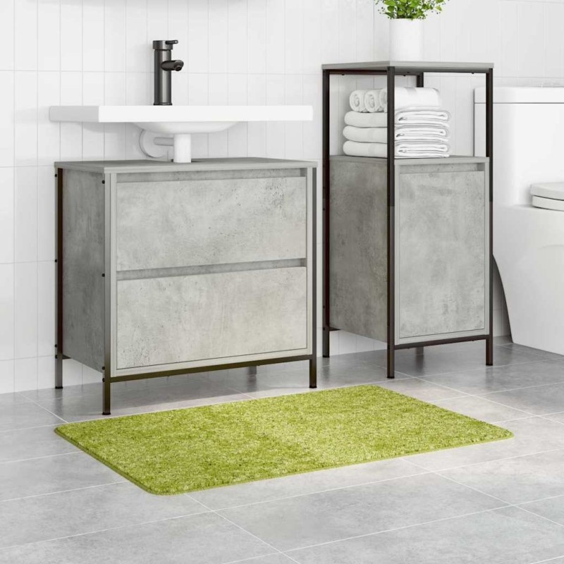 Tapis de bain Rectangulaire Vert 60x90 cm Polypropylène Antidérapant 