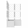 Jardinière de Jardin avec Treillis 3 pcs Blanche 80x80x143 cm 