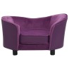 Canapé pour chien Bordeaux 69x49x40 cm Peluche et similicuir 