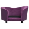 Canapé pour chien Bordeaux 69x49x40 cm Peluche et similicuir 