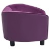 Canapé pour chien Bordeaux 69x49x40 cm Peluche et similicuir 