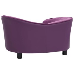 Canapé pour chien Bordeaux 69x49x40 cm Peluche et similicuir 
