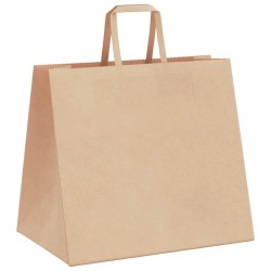 Sacs en papier 50 pcs avec poignées marron 32x22x28 cm 