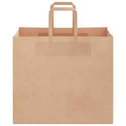 Sacs en papier 50 pcs avec poignées marron 32x22x28 cm 
