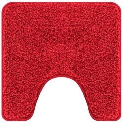 Set de 2 Tapis de Bain Rouge en Polypropylène Antidérapants 