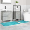Set de 2 Tapis de Bain Turquoise en Polypropylène Antidérapant 