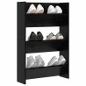 Cabinets à chaussures muraux Chêne noir 60 x 18 x 60 cm 
