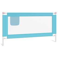 Barrière de sécurité de lit d'enfant Bleu 160x25 cm Tissu 