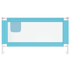 Barrière de sécurité de lit d'enfant Bleu 160x25 cm Tissu 