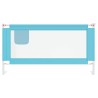 Barrière de sécurité de lit d'enfant Bleu 160x25 cm Tissu 