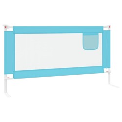 Barrière de sécurité de lit d'enfant Bleu 160x25 cm Tissu 