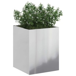 Cache-pot de jardin Argenté 50 x 32 x 40 cm Acier galvanisé 