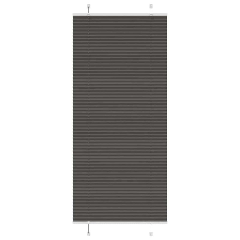 Store plissé noir 85x200 cm largeur du tissu 84,4 cm polyester 