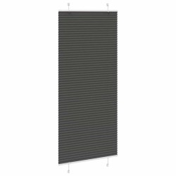 Store plissé noir 85x200 cm largeur du tissu 84,4 cm polyester 