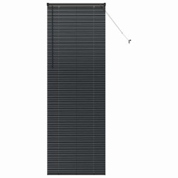 Store de Fenêtre avec des rideaux Autre Noir 80 x 130 cm Aluminium 
