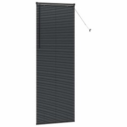Store de Fenêtre avec des rideaux Autre Noir 80 x 130 cm Aluminium 