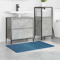 Tapis de bain Rectangulaire Bleu 60x90 cm Polypropylène Antidérapant 