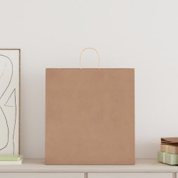 Sacs en papier 250 pcs avec poignées marron 45x17x48 cm 