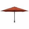 Parasol mural avec LEDs terre cuite, 248 cm 