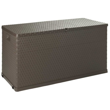Boîte de stockage de jardin Marron 120x56x63 cm PP Rotin 