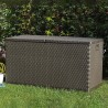 Boîte de stockage de jardin Marron 120x56x63 cm PP Rotin 