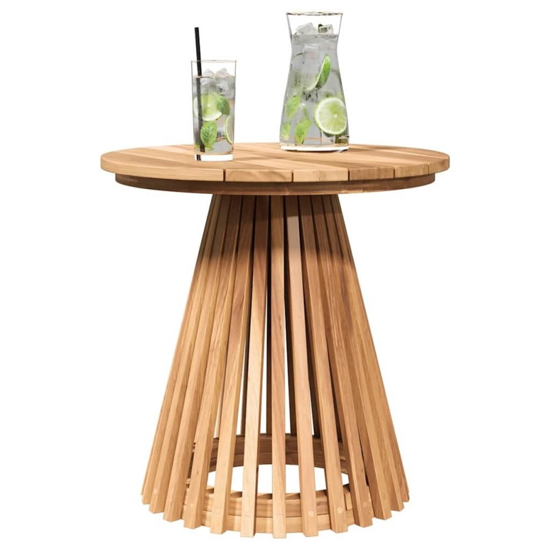 Table d'appoint de jardin Ø50x49,5 cm en bois massif de teck 