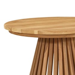 Table d'appoint de jardin Ø50x49,5 cm en bois massif de teck 