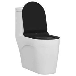 Siège de toilette Noir 48.5 x 36 x 5 cm Polypropylène 