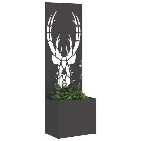 Jardinier avec Panneau Décoratif Noir 50 x 140 cm 