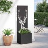 Jardinier avec Panneau Décoratif Noir 50 x 140 cm 