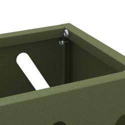 Support de parapluie vert olive - 28x12x41 cm en acier 