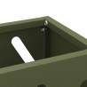 Support de parapluie vert olive - 28x12x41 cm en acier 
