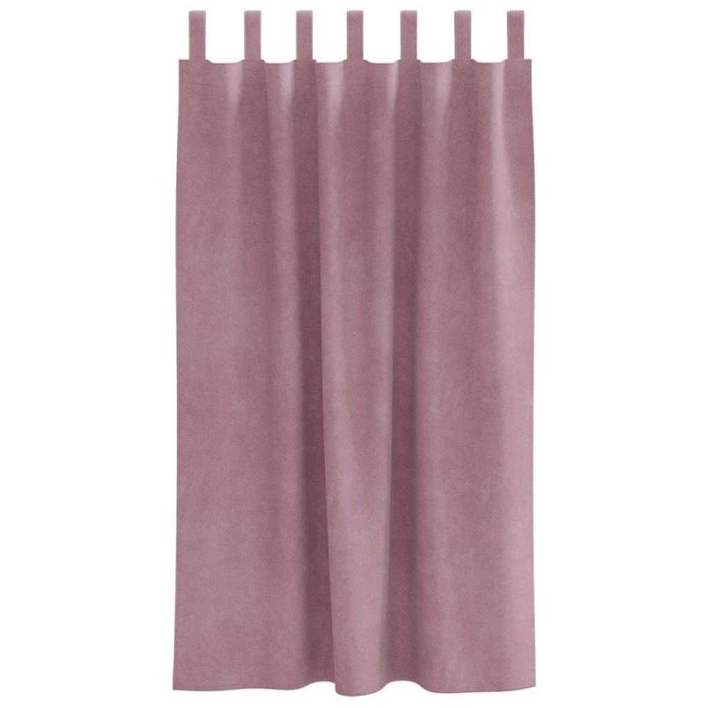 Rideaux occultants avec des anneaux de suspension 2 pièces Velours rose foncé 