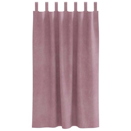 Rideaux occultants avec des anneaux de suspension 2 pièces Velours rose foncé 