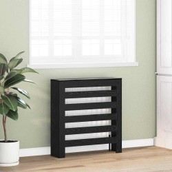 Couvercle de Radiateur Chêne Noir 78x20x82 cm Bois d'Ingénierie 