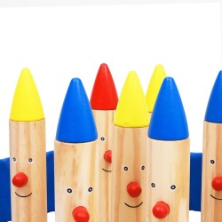 Jeu de bowling Multicolore Bois de pin massif 