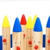 Jeu de bowling Multicolore Bois de pin massif 