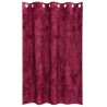 Rideaux en velours 2 pièces avec œillets rouge vin 175 x 140 cm 