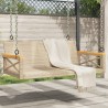 Balancelle beige 109x62x40 cm résine tressée 