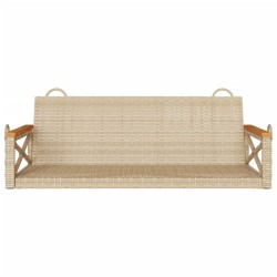 Balancelle beige 109x62x40 cm résine tressée 