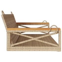 Balancelle beige 109x62x40 cm résine tressée 