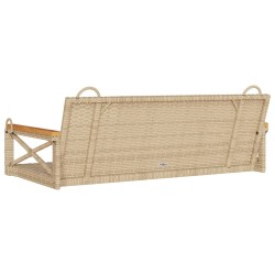 Balancelle beige 109x62x40 cm résine tressée 