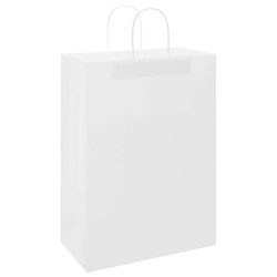 Sacs en papier 50 pcs avec poignées blanc 32x17x44 cm 