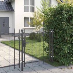 Porte de Jardin Gris 100 x 125 cm 125 x 100 cm Acier 