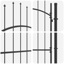 Porte de Jardin Gris 100 x 125 cm 125 x 100 cm Acier 