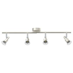 Projecteur de plafond réglable à 4 voies en nickel brossé GU10 