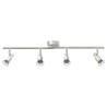 Projecteur de plafond réglable à 4 voies en nickel brossé GU10 